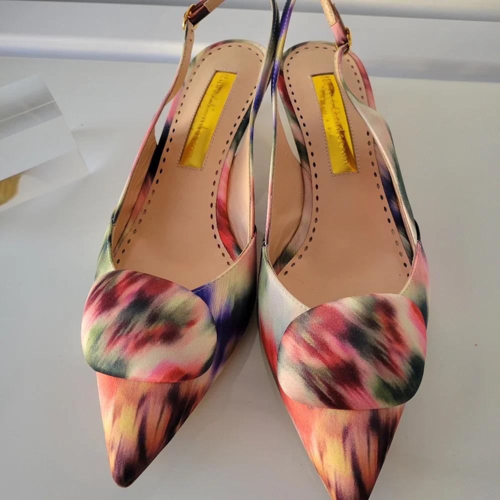 Rupert Sanderson Watercolor Kitten Heels / Size 38 (US 7.5)